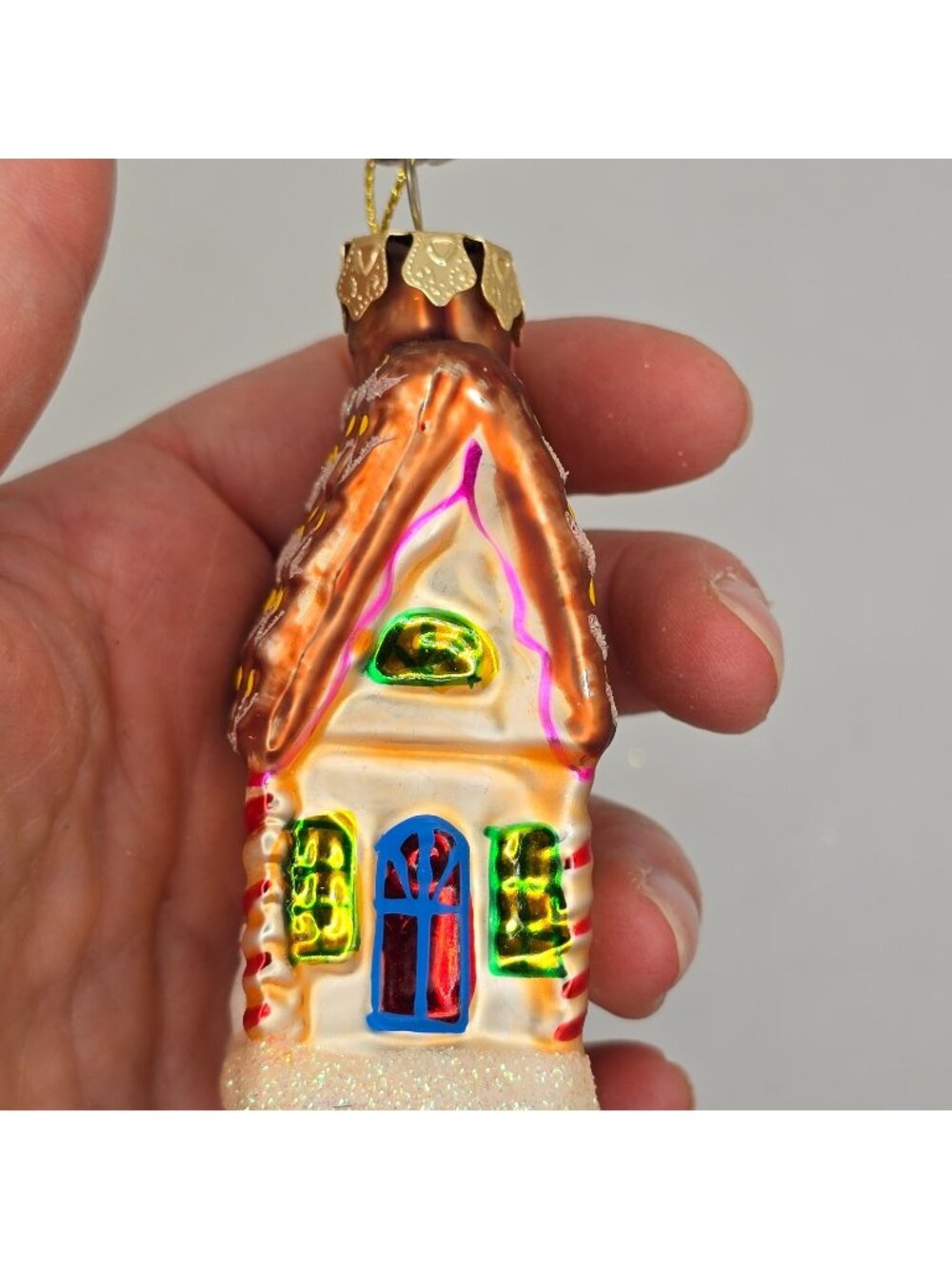 Christmas Ornament Glass Gingerbread House Thomas Pacconi Museum Series 2003 VTG
